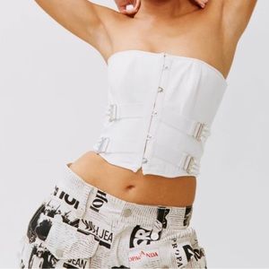 NWT! With Jean | Fasten Corset Top